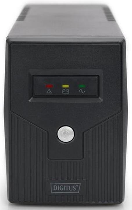 Actual product image Digitus Line Interactive USV 600VA/360W black 2xSchuko 2xRJ11 AVR H279xB101xD142 mm (600 VA, 360 W, Line-interactive UPS)