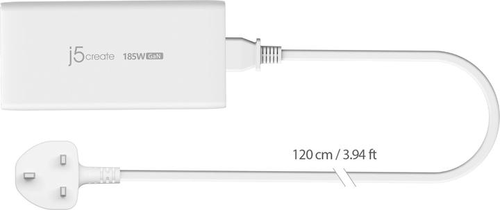 Produktbild j5Create JUP37185W-FN, Drinnen, AC, 20 V, Weiss (185 W)