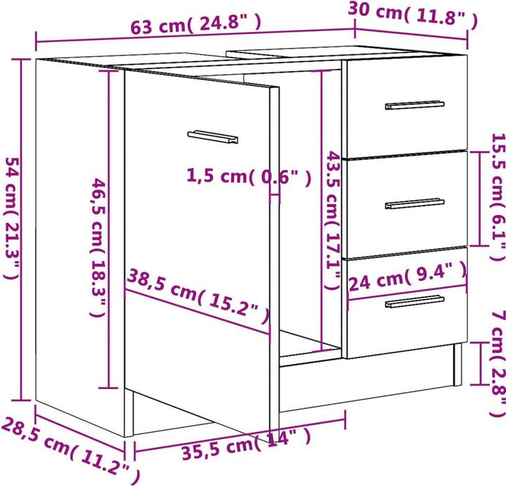 Produktbild VidaXL Katherina (63 x 30 x 54 cm)