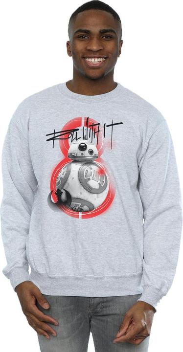 Actual product image Star Wars Mens The Last Jedi BB-8 Roll With It Sweatshirt (M)