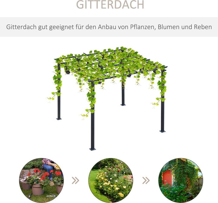 Image du produit Outsunny Rosenpavillon (300 cm, 300 cm)
