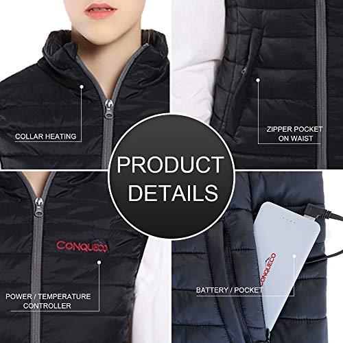 Image du produit Conqueco Gilet chauffant noir, M (M)