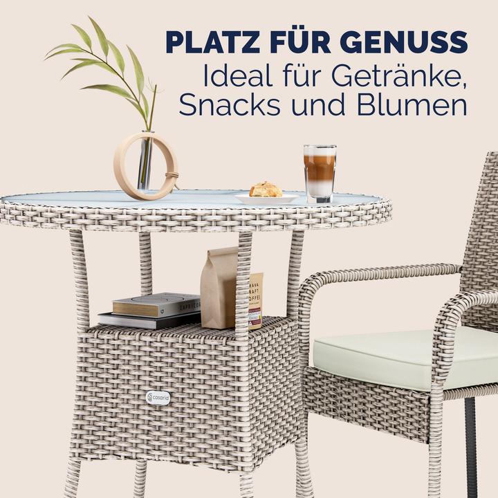 Immagine prodotto Casaria Tavolo da balcone in polyrattan (60 cm)