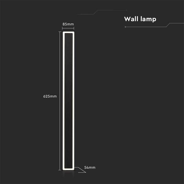 Actual product image V-TAC LED wall light VT-11117, EEK: E, 17 W, 2330 lm, 4000 K, black (2330 lm, E17, IP65)