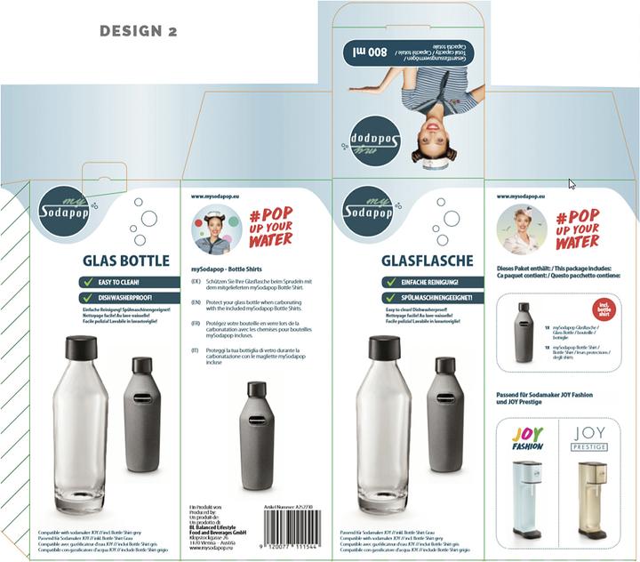 Actual product image Mysodapop Glass carafe incl. Bottle Shirt