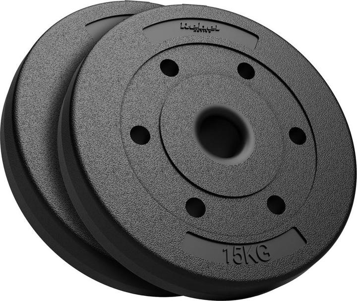 Immagine prodotto Rebel Set di pesi in bitume 2x15kg con foro da 51 mm - per barre olimpiche ACTIVE (2 x 15 kg)