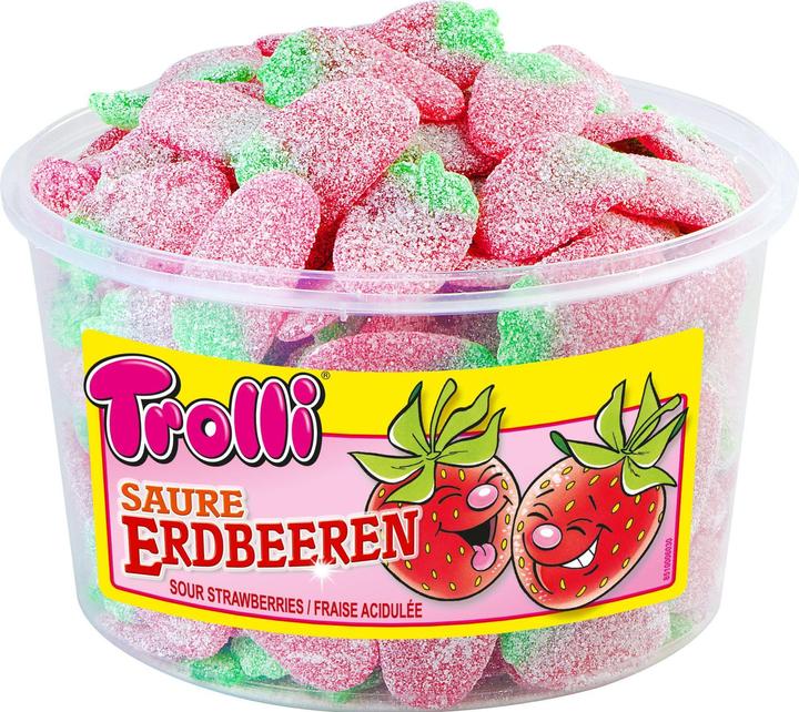 Image du produit Trolli Bonbons gommeux Fraises acides 1,2 kg (1 pcs, 1200 g)