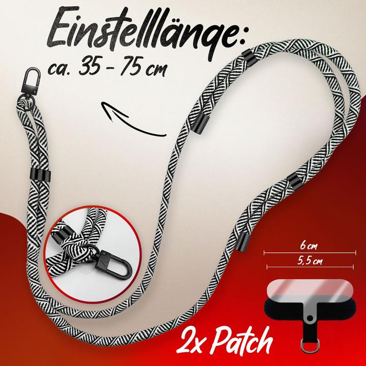 Produktbild Nalia HoldMe Lanyard Handykette - Universal Trageband für Smartphones - Verstellbar, Soft & Elastisch