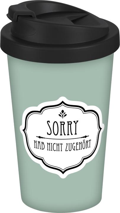 Produktbild Geda Labels Becher Coffee to go 'Sorry hab nich zugehört' (400 ml)