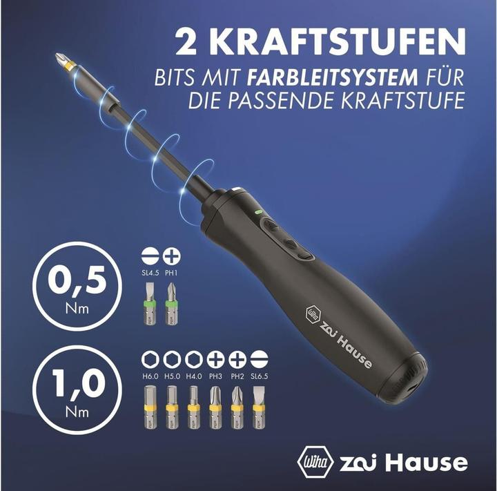 Actual product image Wiha zai Hause E-screwdriver set, 11 pcs.