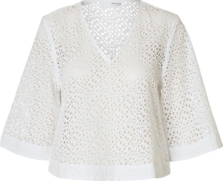 Selected Femme Broderie Anglaise Crop Top