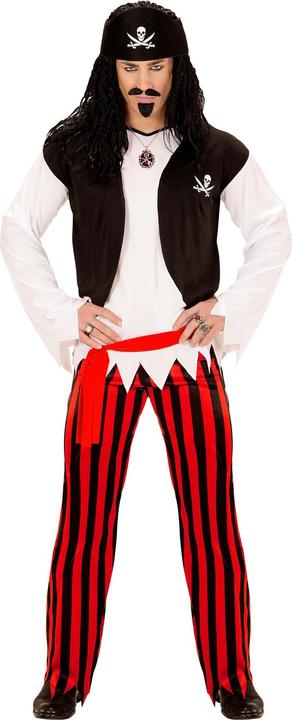 Image du produit Widmann Piraten Kostüm mit T-Shirt mit Weste, Hose, Gürtel, Stirnband (S)
