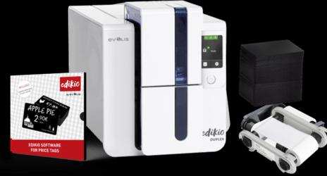 Evolis Edikio Duplex Price Tag solution beidseitig 12 Punkte/mm 300dpi USB - Drucker - (300 dpi)