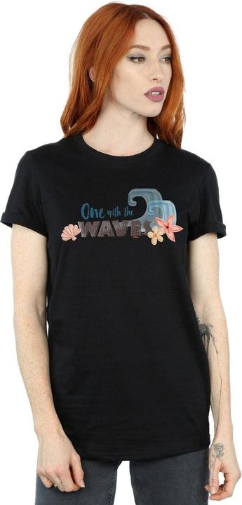 Actual product image Disney Womens/Ladies Moana One With The Waves Cotton Boyfriend T-Shirt (XL)