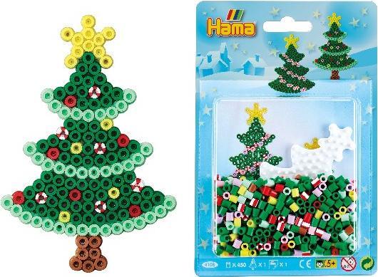 Produktbild Hama Bügelperlen midi ""Weihnachtsbaum"", im Blister Durchmesser Bügelperle midi: 5,0 mm, inkl. Stiftplat