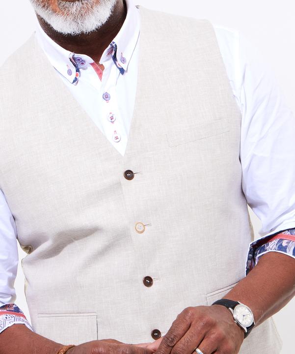 Actual product image Joe Browns Woven Linen Blend Waistcoat (38)
