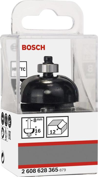 Actual product image Bosch Professional Zubehör Chamfer cutter, 8 mm, R1 12 mm, D 36.7 mm, L 16 mm, G 58 mm