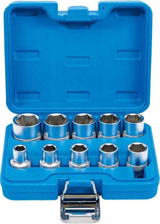 Image du produit BGS Jeu de Douilles, six pans 12,5 mm (1/2") en pouces 10 pièces