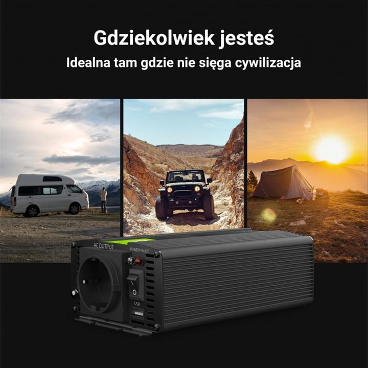 Image du produit GreenCell Voltage Car Inverter 24V to 230V 1000W Full Sine Wave