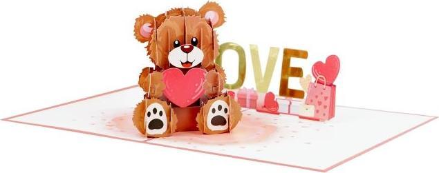 Image du produit MU Classic Carte de voeux pop-up 3D - Ours d'amour (1 pcs)