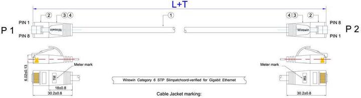 Produktbild Wirewin Netzwerkkabel (F/FTP, CAT6, 0.15 m)