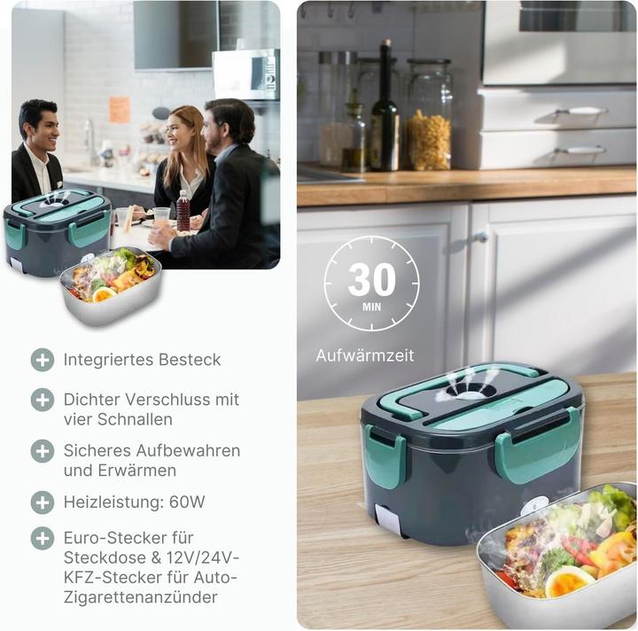 Immagine prodotto Hermex Scatola per il pranzo elettrica Scatola per il pranzo Contenitore termico riscaldato