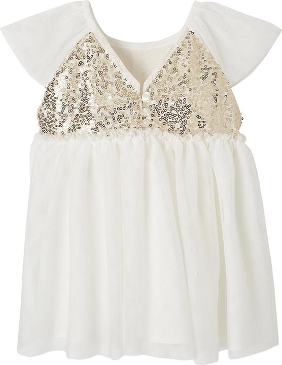Produktbild Vertbaudet Kurzärmeliges Mädchen Festkleid mit Pailletten (74)