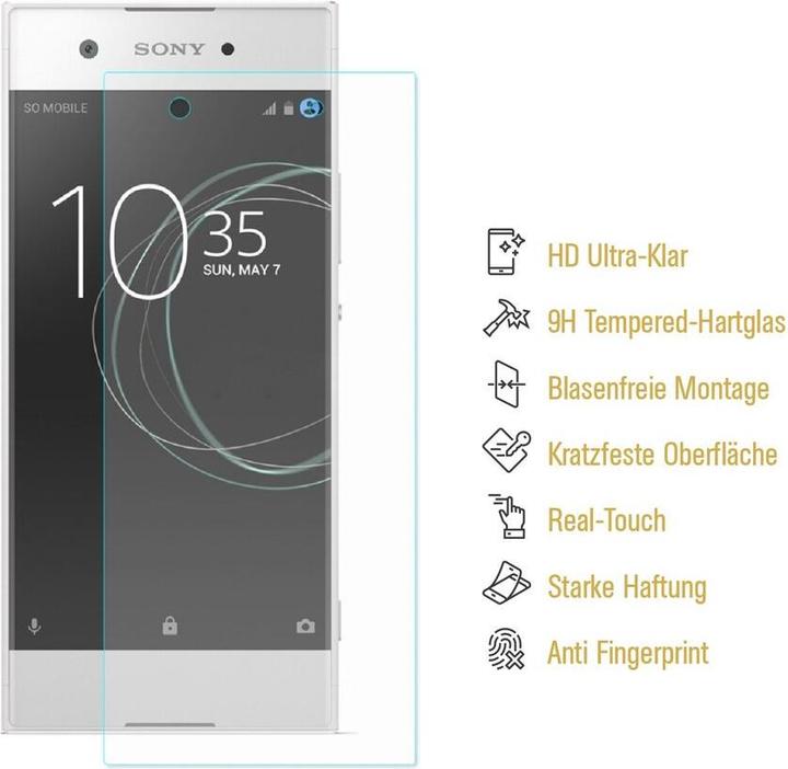 Produktbild Protectorking 1x echtes Tempered 9H Panzerhartglas 3D KLAR (1 Stück, Sony Xperia XA1)