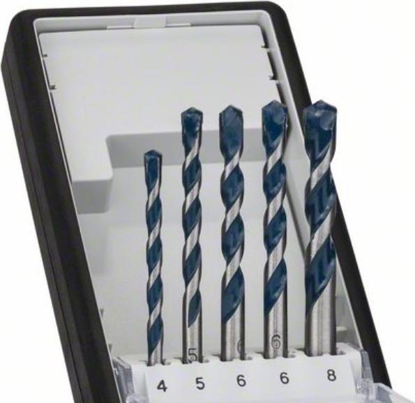 Immagine prodotto Bosch Professional Zubehör Set di 5 punte per calcestruzzo CYL-5, Robust Line, 4-8 mm (8 mm, 5 mm, 4 mm, 6 mm)
