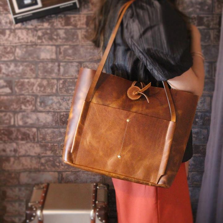 Actual product image Only-Bags.Store Leather Handbag, Shoulder Bag, Top Handle Bag, Christmas Gift