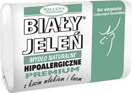 Actual product image Biały Jeleń White Deer - Hypoallergenic Premium Natural Soap Goat'S Milk & Linen 100G (Hard soap)