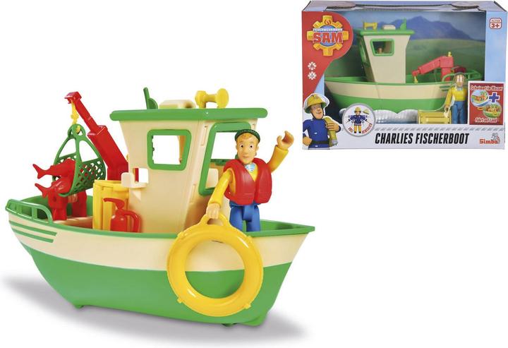 Actual product image Simba Sam Charlie's fishing boat with figure