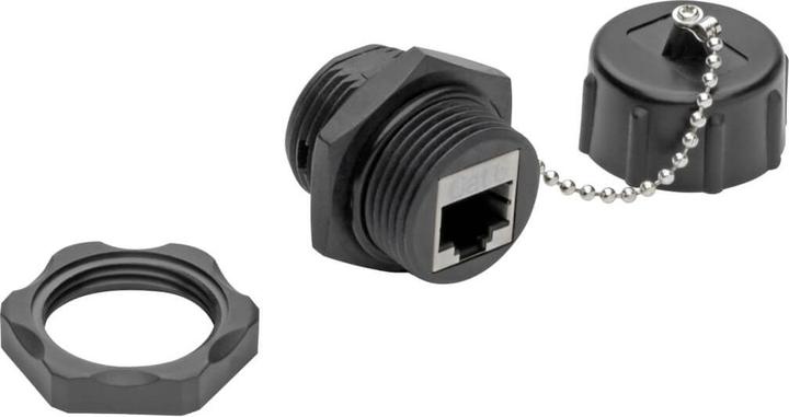Immagine prodotto Eaton Accoppiatore Bulkhead RJ45 per Cat5/Cat6 da femmina a femmina schermato Cappuccio antipolvere (RJ45)