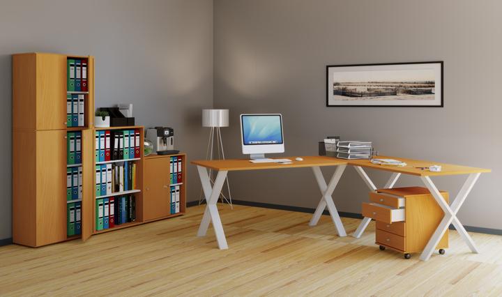 Produktbild VCM Büromöbel Eckschreibtisch Lona Tiefe 50 cm X Weiss (130 x 130 x 76 cm)