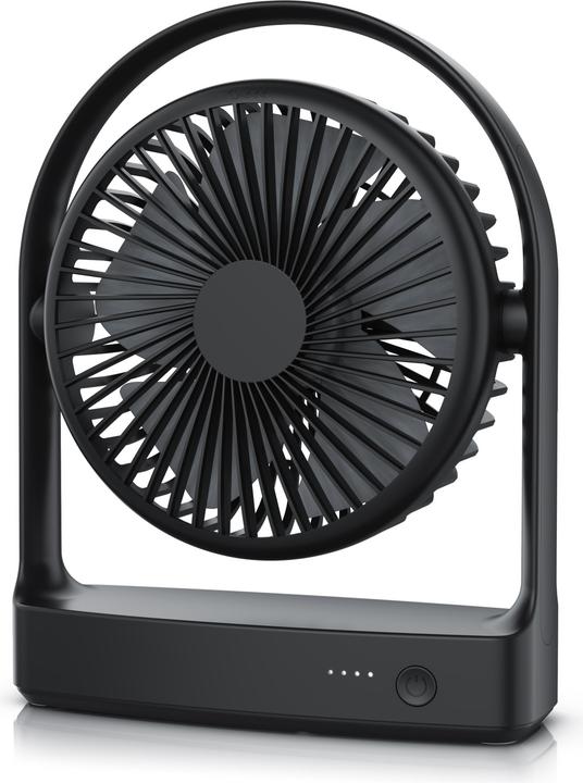 CSL Akku Tischventilator, sehr leise, USB Mini Desk Fan, Schreibtischventilator, mobiler Lüfter DC Motor (46.40 dB)