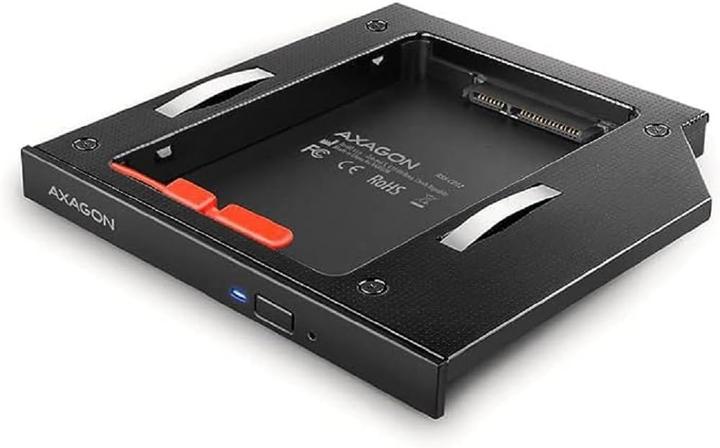 Produktbild Axagon RSS-CD12 2,5 Zoll SSD/HDD Adapter für optisches Laufwerk, 12,7 mm, LED