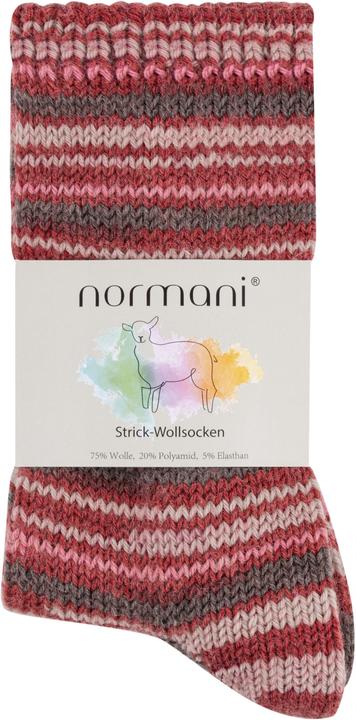 Actual product image Normani 2 Paar Gestrickte Wollsocken Bunt-geringelt (pack of 2, 43 - 46)
