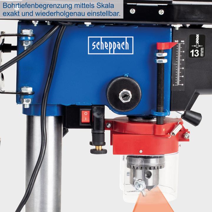 Produktbild Scheppach DP16VLS Bohrmaschine 230-240V 50Hz 500W (Netzbetrieb)