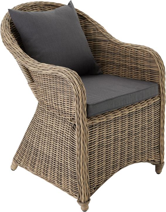 Actual product image tectake 2 Garden chairs in luxury rattan with cushions