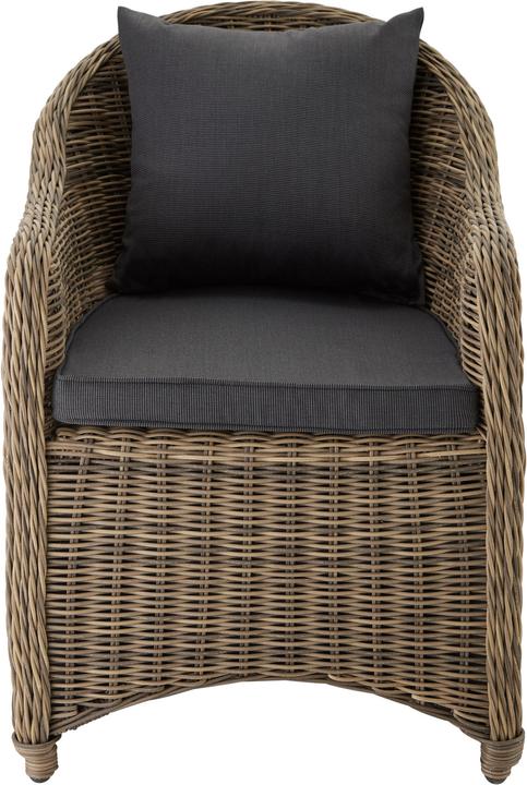 Actual product image tectake 2 Garden chairs in luxury rattan with cushions