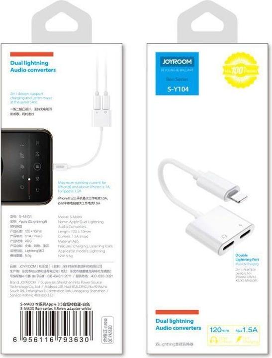 Produktbild Joyroom Headphone Adapter (Lightning, Lightning)