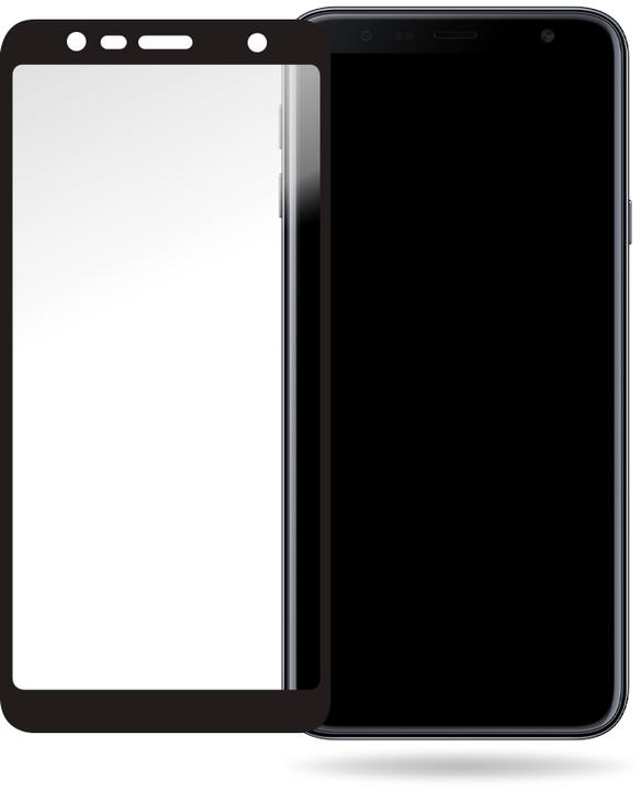 Actual product image Mobilize Black frame glass (1 Piece, Samsung Galaxy J4+)