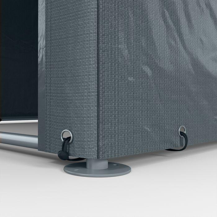 Produktbild Swisshandel24 Garagenzelt, 1,6x2,18x1,72m, grosse Tür, rostfreier Metallrahmen, 160x218x172 cm, Dunkelgrau (218 cm, 160 cm)