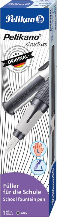 Produktbild Pelikan Füllhalter o structure P481L, grau Schaft mit Rillenstruktur, ergonomische Soft-Griffzone (Grau, 1 x)