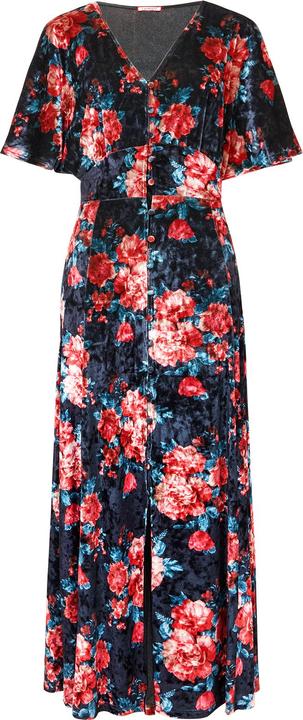 Joe Browns PETITE Rose Floral Tie Waist Velour Dress