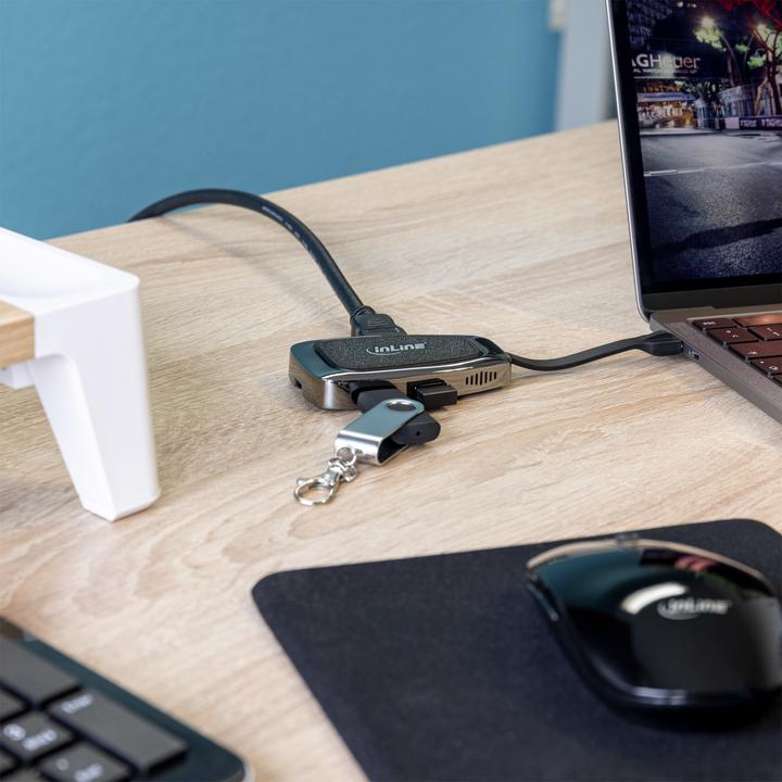 Immagine prodotto InLine Hub multifunzione USB 3.2 Gen.2 (USB-C, 4 Porti)