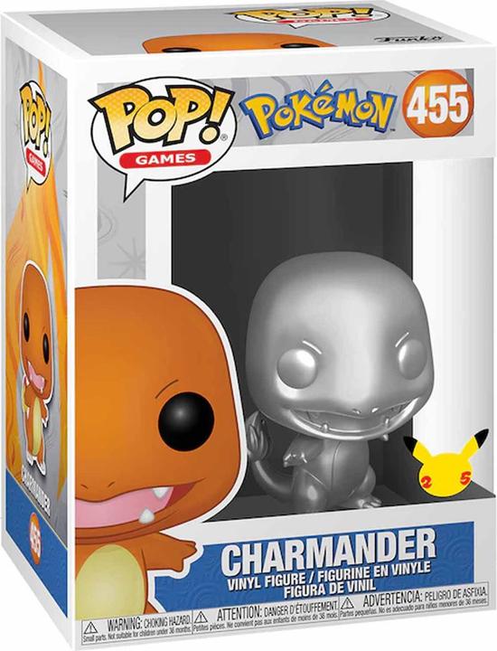 Produktbild Funko POP! - Pokémon - 25th Anniversary: Glumanda Silver - Special Edition