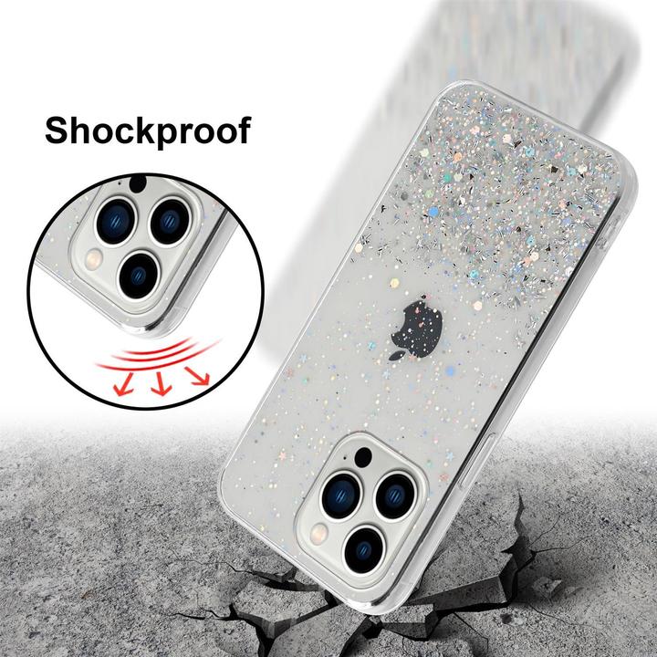 Actual product image Cadorabo TPU cover sparkling glitter (Apple iPhone 13 Pro)
