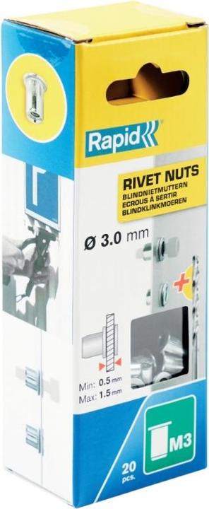 Productafbeelding Rapid M3 blindklinkmoeren (20 Pcs.)