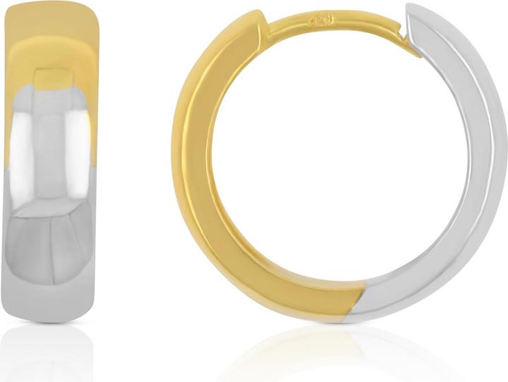 Actual product image Muau Creoles (750, White gold, 18 K yellow gold)